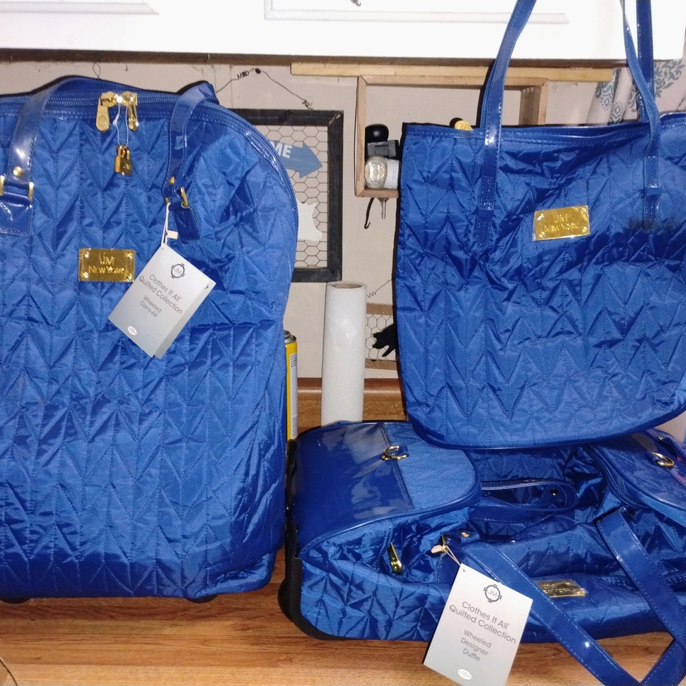 Elegant Blue Travel Bag Set